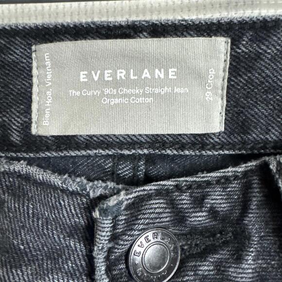 Everlane Women's Size 29 Crop Organic Cotton Curvy 90’s Cheeky Straight Jean - Picture 6 of 12